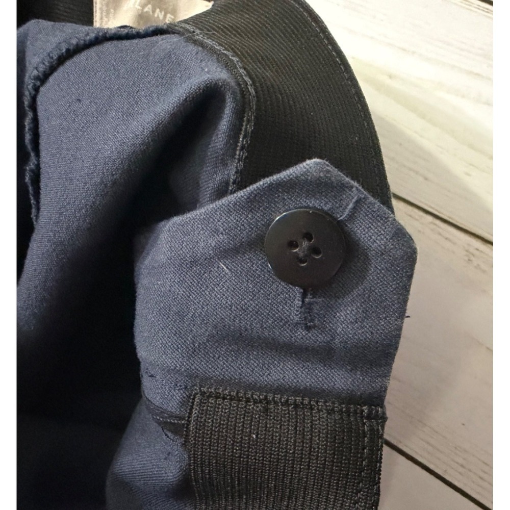 Everlane The Kick Cropped Pants Womens 0 Navy Side Zip Stretch‎ Mid Rise - Picture 10 of 10